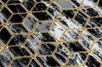 Běhoun Gloss 409A 82 3D cubes black/gold/grey - 80x250 cm Běhoun Gloss 409A 82 3D cubes black/gold/grey - 80x250 cm