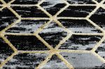 Běhoun Gloss 409A 82 3D cubes black/gold/grey - 80x250 cm Běhoun Gloss 409A 82 3D cubes black/gold/grey - 80x250 cm