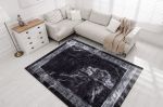 Kusový koberec Miro 51278.810 Marble black / white - 80x150 cm