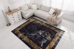 Kusový koberec Miro 51278.809 Marble black / gold - 160x220 cm Kusový koberec Miro 51278.809 Marble black / gold - 160x220 cm