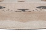 Dětský koberec Adventures 105963 Cream Beige - 100x100 (průměr) kruh cm Dětský koberec Adventures 105963 Cream Beige - 100x100 (průměr) kruh cm