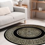 Kusový koberec Allure 1968 black/gold kruh - 150x150 (průměr) kruh cm Kusový koberec Allure 1968 black/gold kruh - 150x150 (průměr) kruh cm