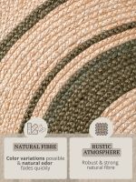 Kusový koberec Jute Braided 106330 Natural Green kruh - 150x150 (průměr) kruh cm Kusový koberec Jute Braided 106330 Natural Green kruh - 150x150 (průměr) kruh cm