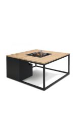 Stůl s plynovým ohništěm COSI- typ Cosiloft 100 černý rám / deska teak Stůl s plynovým ohništěm COSI- typ Cosiloft 100 černý rám / deska teak