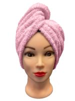 Rychleschnoucí froté turban na vlasy, růžový Rychleschnoucí froté turban na vlasy, růžový