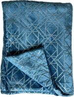 Mikroplyš deka 150x200 cm modrá a stříbrná Mikroplyš deka 150x200 cm modrá a stříbrná