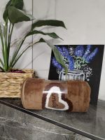 Osuška mikrovlákno Srdce 70x140 cm hnědá Osuška mikrovlákno Srdce 70x140 cm hnědá