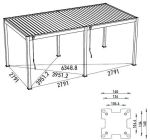 Bioklimatická pergola INTRO PLUS 6x3 m volně stojící Bioklimatická pergola INTRO PLUS 6x3 m volně stojící