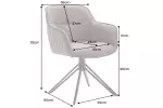 2SET židlo-křeslo EUPHORIA taupe kůže otočná 180° 2SET židlo-křeslo EUPHORIA taupe kůže otočná 180°