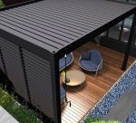 PANEL ZASTÍNĚNÍ, FIXNÍ LAMELY, HORIZONTÁLNÍ 1,3 m pro bioklimatickou pergolu