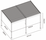 Bioklimatická pergola INTRO DUO 6x4 m, hliník - volně stojící Bioklimatická pergola INTRO DUO 6x4 m, hliník - volně stojící