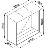 WC-A dřevník 182x75 cm WC-A dřevník 182x75 cm