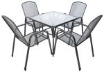 Zahradní stůl ZWMT 80x80 cm kovový se skleněnou deskou Zahradní stůl ZWMT 80x80 cm kovový se skleněnou deskou