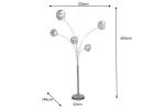 Stojací lampa LIQUID DIAMOND 200 CM kouřově šedá Stojací lampa LIQUID DIAMOND 200 CM kouřově šedá