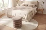 Taburet s ÚP VOQUE 40 CM greige samet Taburet s ÚP VOQUE 40 CM greige samet