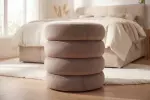 Taburet s ÚP VOQUE 40 CM greige samet Taburet s ÚP VOQUE 40 CM greige samet