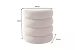 Taburet s ÚP VOQUE 40 CM greige samet Taburet s ÚP VOQUE 40 CM greige samet