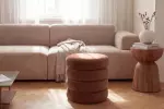 Taburet s ÚP VOQUE 40 CM hnědý samet Taburet s ÚP VOQUE 40 CM hnědý samet