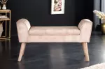 Lavice SCARLETT 90 CM béžová kávová samet - ROZBALENO Lavice SCARLETT 90 CM béžová kávová samet - ROZBALENO