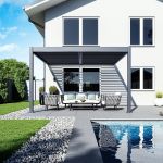 Bioklimatická pergola INTRO DUO 4x4 m, hliník - do stěny Bioklimatická pergola INTRO DUO 4x4 m, hliník - do stěny