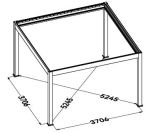 Luxusní ELEKTRICKÁ bioklimatická pergola PRESTIGE 4x4 m, hliník - volně stojící Luxusní ELEKTRICKÁ bioklimatická pergola PRESTIGE 4x4 m, hliník - volně stojící