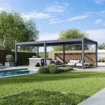 Luxusní ELEKTRICKÁ bioklimatická pergola PRESTIGE 8x4 m, hliník - volně stojící Luxusní ELEKTRICKÁ bioklimatická pergola PRESTIGE 8x4 m, hliník - volně stojící