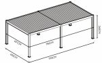 Luxusní ELEKTRICKÁ bioklimatická pergola PRESTIGE 8x4 m, hliník - volně stojící Luxusní ELEKTRICKÁ bioklimatická pergola PRESTIGE 8x4 m, hliník - volně stojící