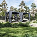 set závěsů a moskytiér pro pergolu ECO 6x3 m set závěsů a moskytiér pro pergolu ECO 6x3 m