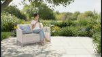 SCANDI FORMA 2 SEATER SOFA - Pebble grey/Soft biege SCANDI FORMA 2 SEATER SOFA - Pebble grey/Soft biege