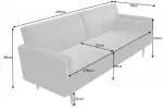 Pohovka COUTURE 195 CM šedá rozkládací Pohovka COUTURE 195 CM šedá rozkládací