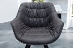 Židlo-křeslo DUTCH COMFORT antik šedé mikrovlákno - rozbaleno Židlo-křeslo DUTCH COMFORT antik šedé mikrovlákno - rozbaleno
