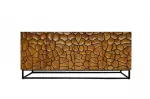 Komoda VULCANO MOSAIK 177 CM masiv mango - hnědá/černá Komoda VULCANO MOSAIK 177 CM masiv mango - hnědá/černá