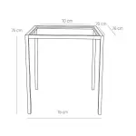 Zahradní stolový rám ENFIBRE černý pro desky max 70×70 cm Zahradní stolový rám ENFIBRE černý pro desky max 70×70 cm