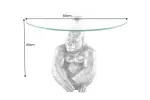 Konferenční stolek WILDLIFE GORILA 60 CM stříbrný Konferenční stolek WILDLIFE GORILA 60 CM stříbrný