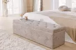 Lavice CHESTERFIELD 140 CM šampaňská s úložným prostorem Lavice CHESTERFIELD 140 CM šampaňská s úložným prostorem