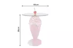 Barový stolek ICE CREAM 90 CM růžový/bílý Barový stolek ICE CREAM 90 CM růžový/bílý