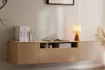 Závěsný televizní stolek LOFT 160 CM greige/dub Závěsný televizní stolek LOFT 160 CM greige/dub