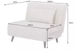 Rozkládací křeslo SMART MULTIFUNCTION 100 CM šedá manšestr Rozkládací křeslo SMART MULTIFUNCTION 100 CM šedá manšestr