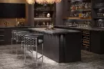 Barová židle ELEGANCE 88 CM šedá/stříbrná samet Barová židle ELEGANCE 88 CM šedá/stříbrná samet