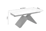 Rozkládací jídelní stůl DIAMOND WHITE 180-260 CM keramika Rozkládací jídelní stůl DIAMOND WHITE 180-260 CM keramika