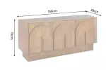 Komoda ARCADIA 3D 160 CM medová masiv mango