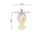 Odkládací stolek ICE CREAM 65 CM červený/bílý Odkládací stolek ICE CREAM 65 CM červený/bílý
