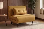 Rozkládací křeslo SMART MULTIFUNCTION 100 CM tmavě žluté samet Rozkládací křeslo SMART MULTIFUNCTION 100 CM tmavě žluté samet