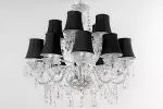 Sada 15 stínidel CHANDELIER černá Sada 15 stínidel CHANDELIER černá