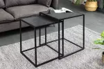 2SET konferenční stolek MOUNTAIN SOUL 45/40 CM černá kamenná dýha 2SET konferenční stolek MOUNTAIN SOUL 45/40 CM černá kamenná dýha