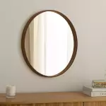 Kulaté zrcadlo PORTRAIT 70 CM dýha ořech Kulaté zrcadlo PORTRAIT 70 CM dýha ořech