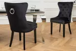 2SET zámecká židle CASTLE S RUKOJETÍ černá samet 2SET zámecká židle CASTLE S RUKOJETÍ černá samet