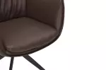 2SET jídelní židle VOGUE hnědá/černá umělá kůže otočná 2SET jídelní židle VOGUE hnědá/černá umělá kůže otočná