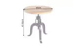 Výškově nastavitelný odkládací stolek ENGINEER 50 CM masiv mango Výškově nastavitelný odkládací stolek ENGINEER 50 CM masiv mango