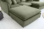 Luxusní taburet HEAVEN 100 CM zelený manšestr